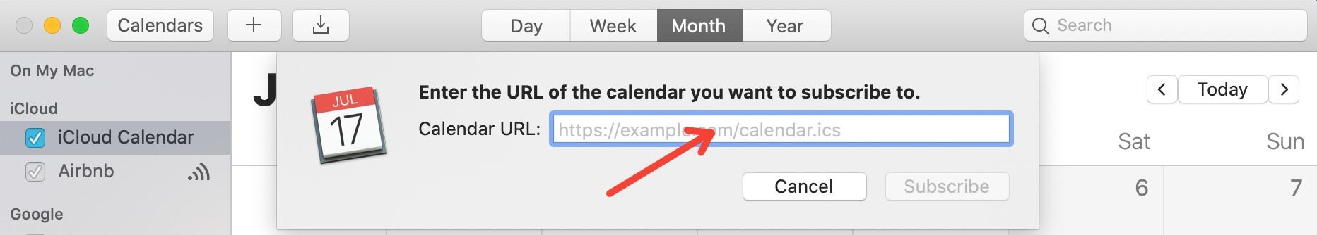 subscribe to calendar by url on apple mac calendar