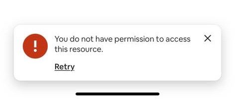 403 - You do not have permission to access this resource