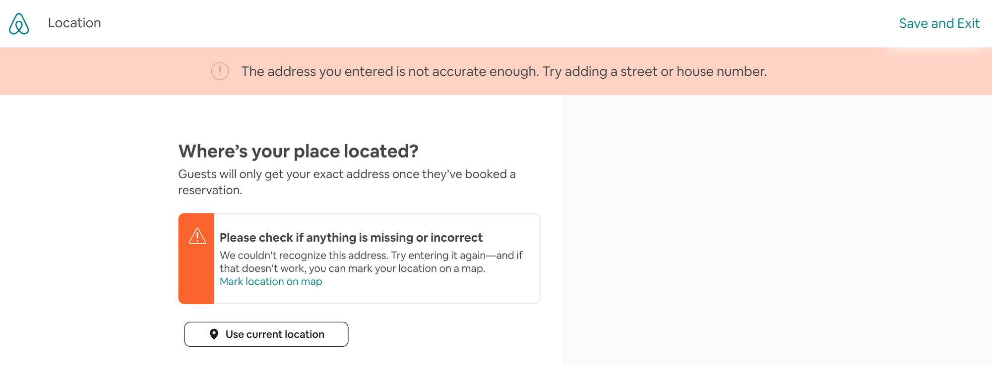 (SOLVED) Airbnb won't accept your address