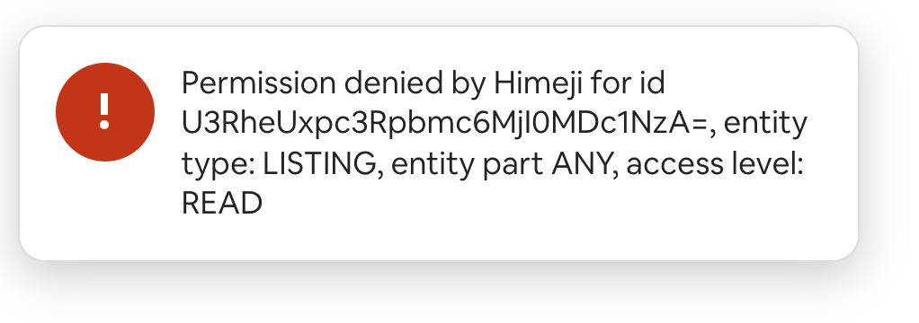Permission denied by Himeji